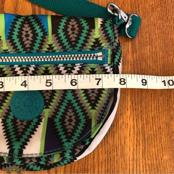 KIPLING Lucy, Crossbody Bag, Teal/White/Green/Black/Brown, 6.5”x8” - Picture 9 of 14